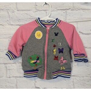 Hanna Andersson Dreamer Varsity Bomber Jacket size 70 6-12 Months